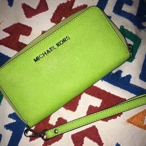 Authentic like green MK wallet